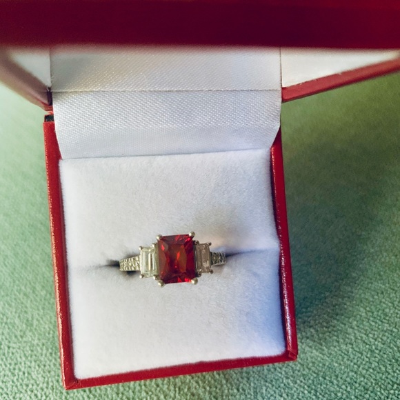 Lab created ruby ring - Picture 3 of 7